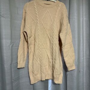 Cozy Cable Knit Sweater - Cream